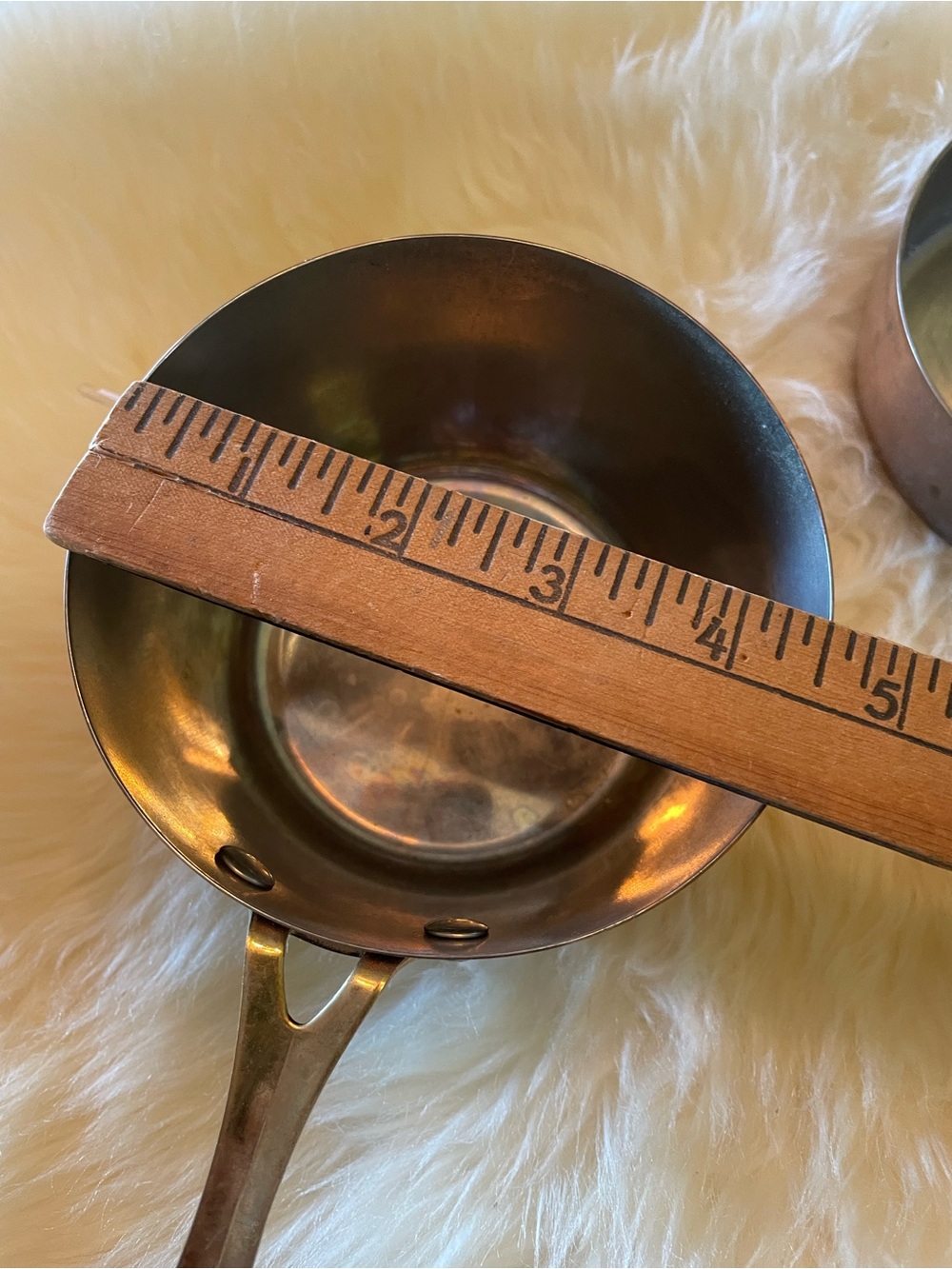Vintage French Copper Saucepans ~ Set of 2 - Picture 6 of 9